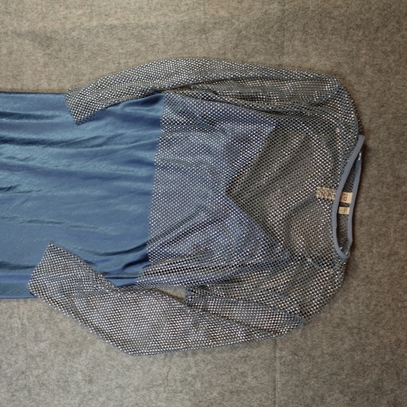 Anthropologie Dolan Dress Womens Extra Large NWT Mesh Satin Slip Twofer Midi - Picture 6 of 16